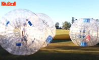 inflatable walking ball making people smile